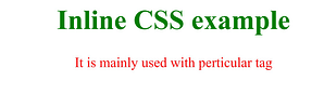 Example of Inline Style CSS