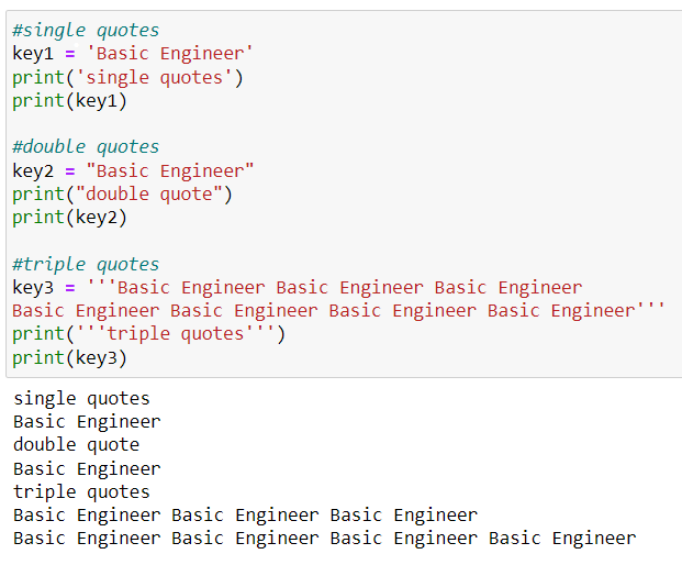 Example of Creating a sting in Python